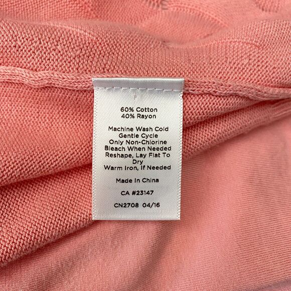 Talbots Sweater Twinset Cardigan Shell Pink Cotton Blend Womens 2X Preppy - Picture 6 of 9